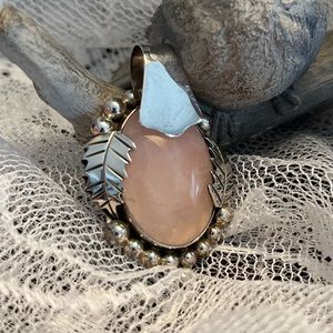 Sterling Silver Rose Quartz Pendant